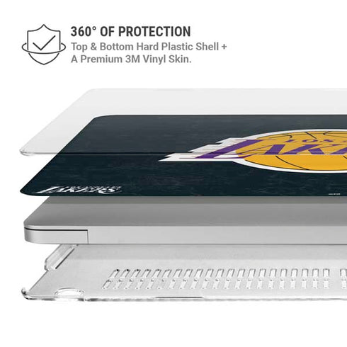 NBA Los Angeles Lakers Black Primary Logo MacBook Air 15in (2023-2025) Case plus Skin